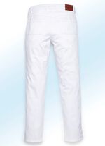 Broek "Francesco Botti" met elastische tailleband in 2 kleuren WIT