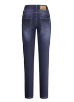 Vormgevende jeans in 4-pocketmodel DONKERBLAUW