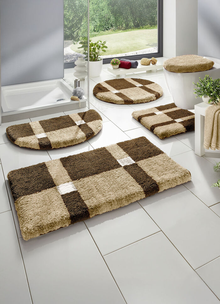 Halfrond tapijt BEIGE-BRUIN