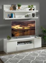 TV longboard met wandplank in modern design 