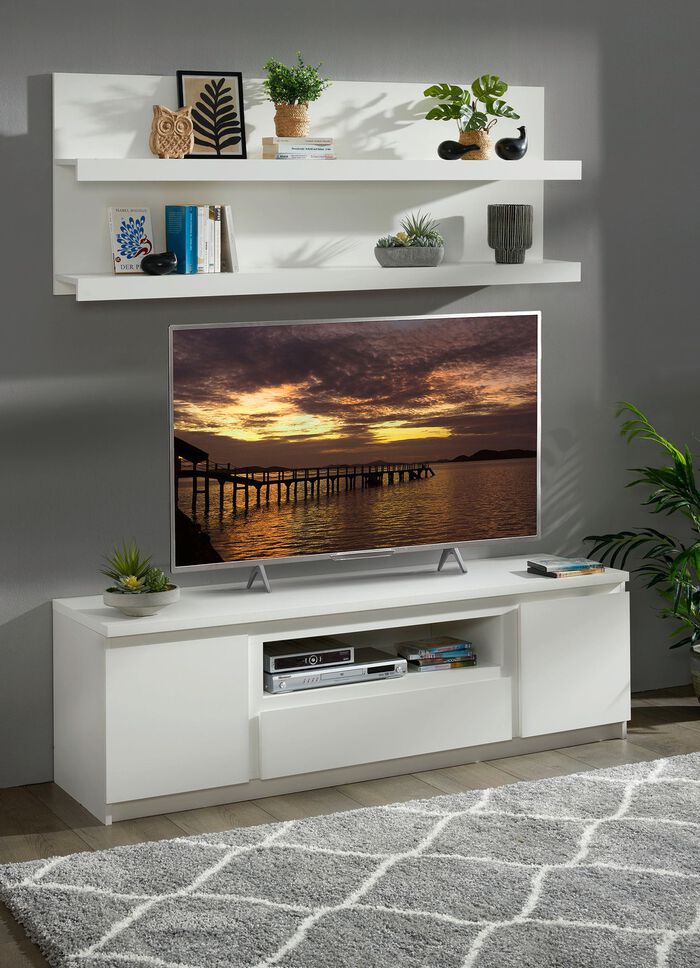 TV longboard met wandplank in modern design 