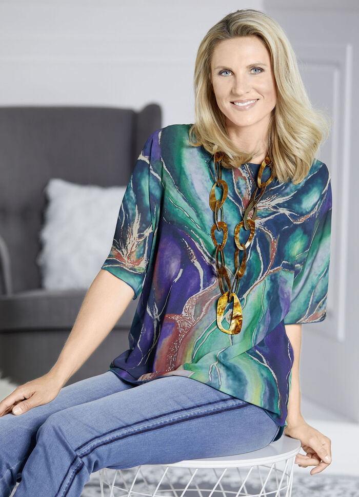 Ponchotuniek in 2-in-1-look 