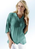 Pullover in 2 kleuren met gekartelde boorden JADE