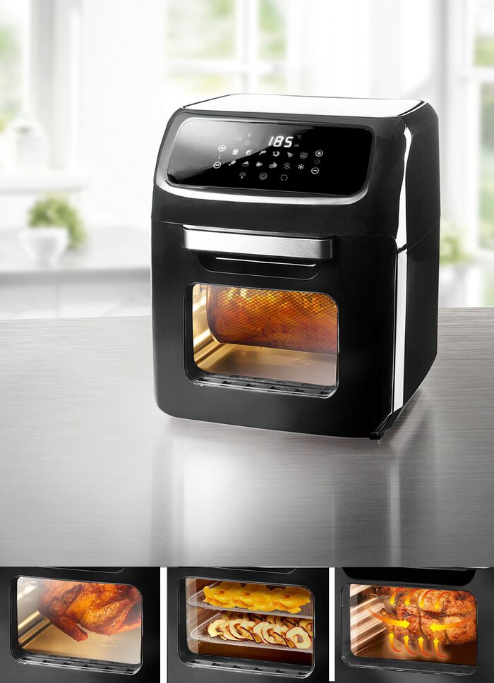 Digitale airfryer met grilfunctie ZWART