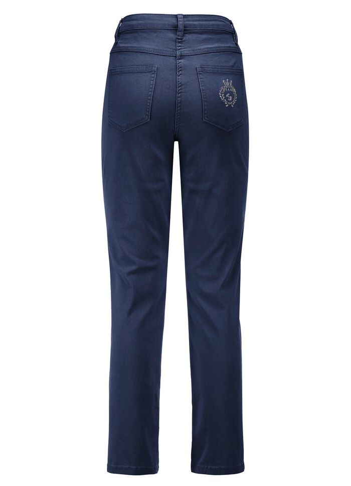 Luxe jeans met borduursel in 7/8-lengte 