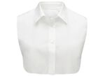 Klaus-modellen, damesblousekragen, gemaakt van fijne poplin WIT