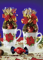 Porseleinen kopjes met Christusster-decoratie, set van 2 
