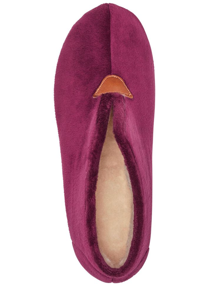 Laurina pantoffels van fluweelachtig textielmateriaal BORDEAUX