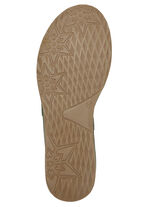 ELENA EDEN pantoffels van rundnappaleer KAKI