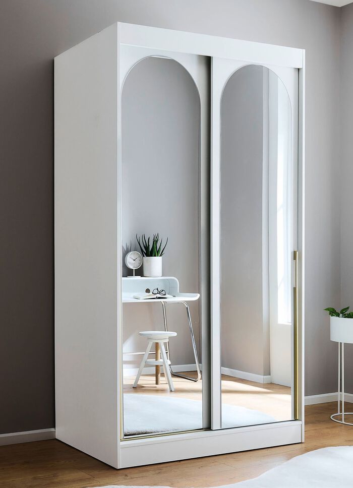 Moderne schuifdeurkast WIT