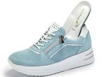 Waldl&auml;ufer sneakers met patentinzetstukken LICHTBLAUW