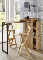 Wandgemonteerde klaptafel op gepoedercoat metalen frame 