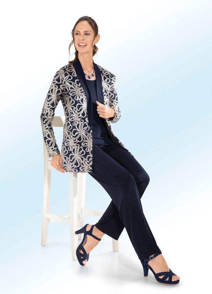 Elegante kazuifel in marine goud 