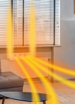 Compacte, op batterijen werkende verwarmingsventilator 