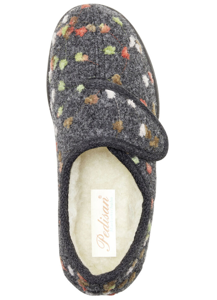 Huisschoen met anatomisch gevormd voetbed GRIJS-MEERKLEURIG
