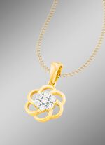 Kettinghanger met bloemendesign tweekleurig 