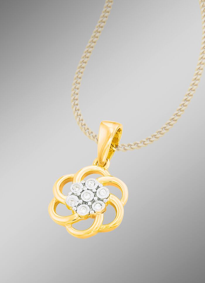 Kettinghanger met bloemendesign tweekleurig 