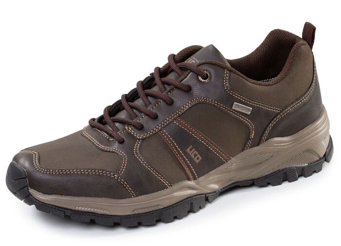 Ademende heren veterschoenen met klimaatmembraan DUNKELBRAUN