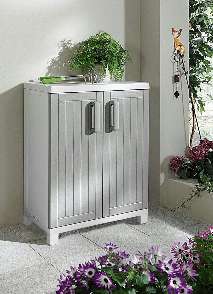 Opbergkasten van polypropyleen GRIJS