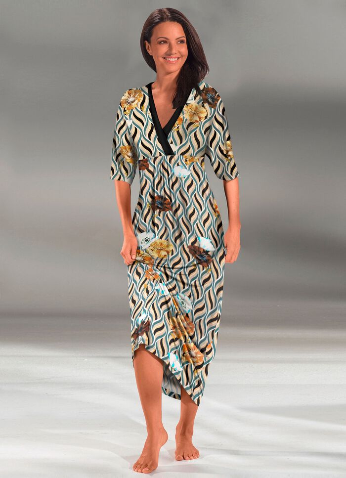 Kaftan met briljant gekleurde inkjetprint 