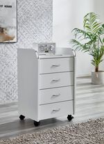 Rolcontainer met 4 laden WIT