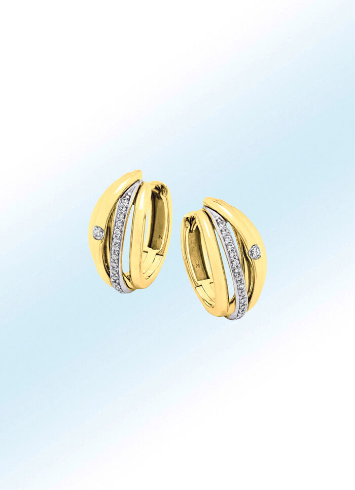 Prachtige oorringen met 34 diamanten 