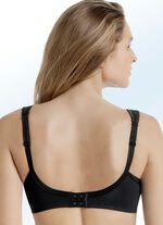 Anita ontlastende bh met katoenen piqu&eacute; ZWART