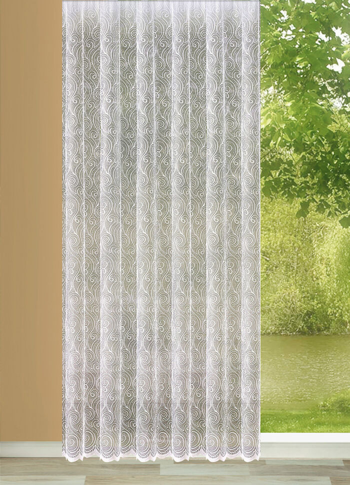 Jacquardgordijn met gebogen uiteinden 