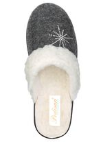 Gevoerde damespantoffels, met nieuwe wol 