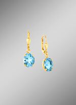 Oorbellen met blauwe topaas 