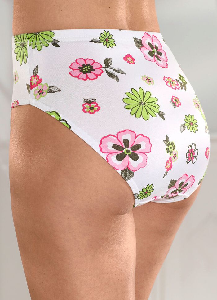 Set van vier slips met een kleurrijk bloemendessin 