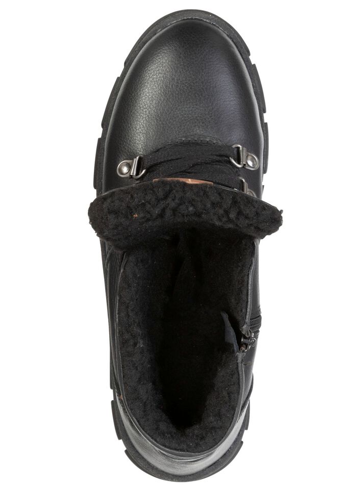 ELENA EDEN, warme dameslaarzen, winterschoenen, breedte H, met uitneembaar voetbed ZWART