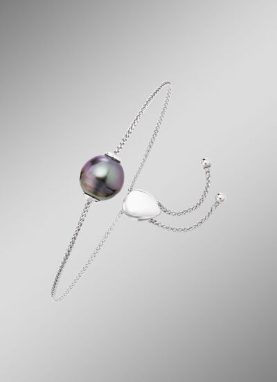 Armband met barokke Tahitiaanse kweekparel 