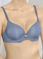 Triumph Amourette beugelbh met elastische kant INDIGOBLAUW