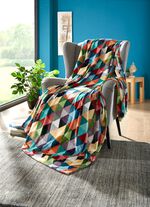 Kleurrijke deken met antistatische finish 