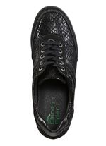 ELENA EDEN veterschoen met nappaleren details ZWART