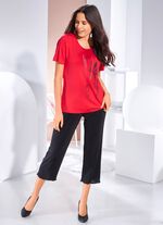 Shirt met contrastprint in 2 kleuren 