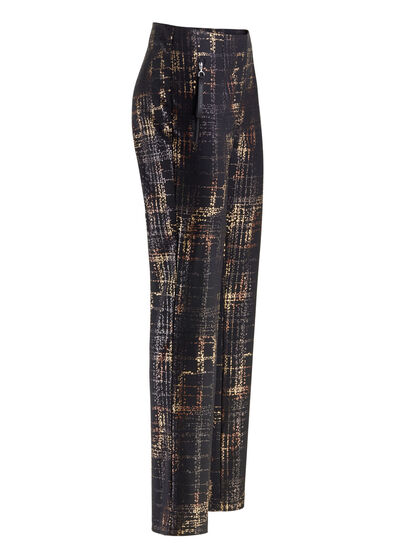 Broek met aangesneden band 