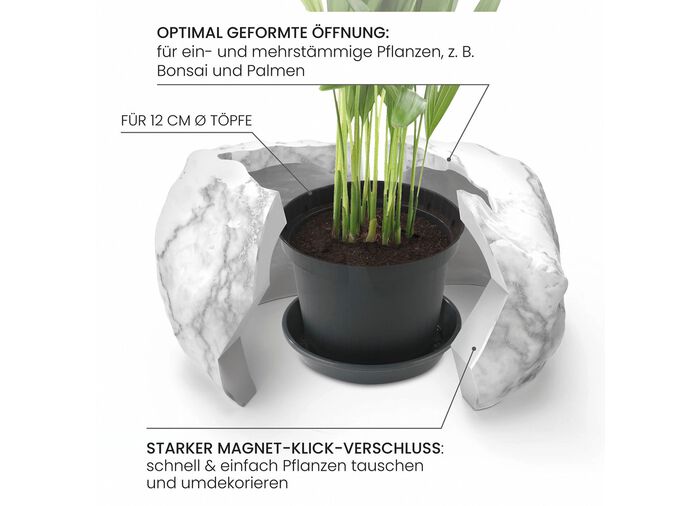 Plantenpot van Botanyia in een elegante natuursteenlook MARMERGRIJS