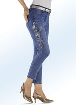 Fijne jeans met fonkelende pailletten JEANSBLAUW