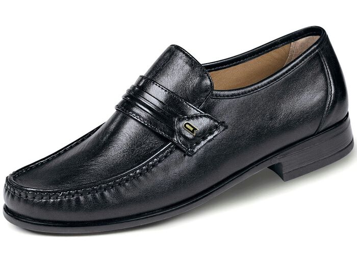 Mocassin-loafers van Chevreau-leer ZWART