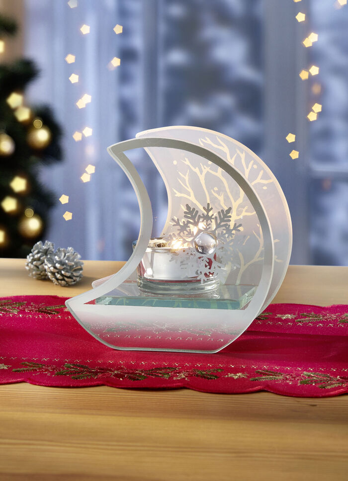 Glazen theelichthouder 