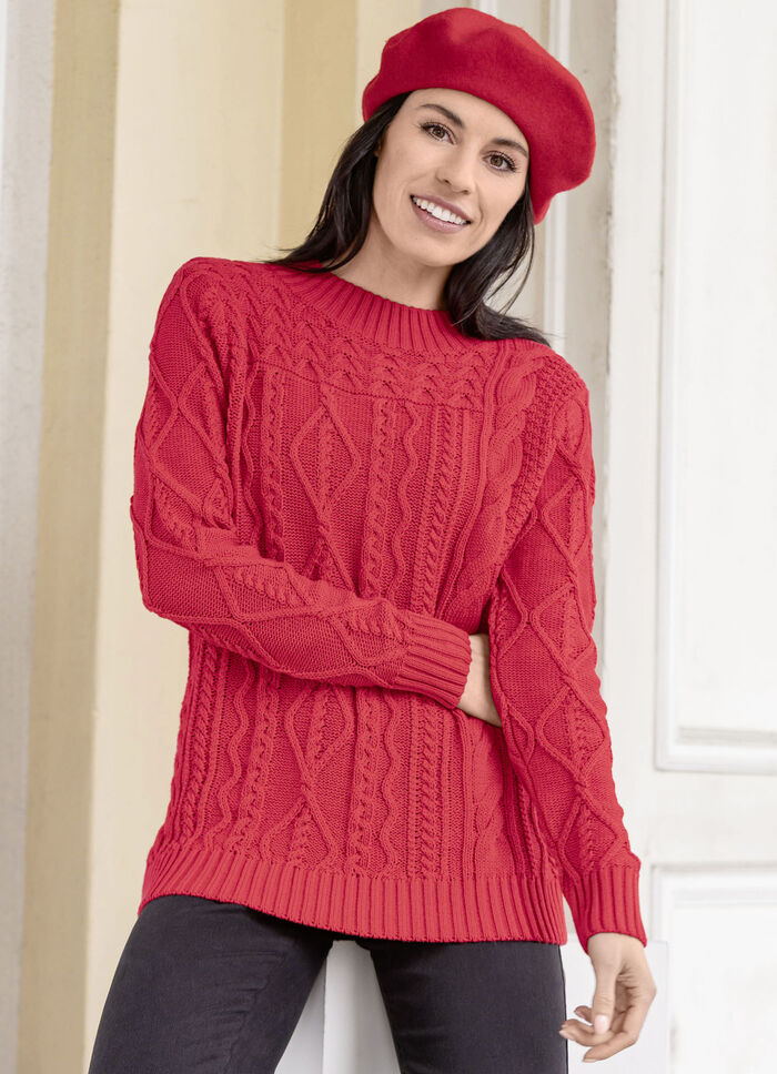 Trui met duurzaam gerecycled katoen ROOD