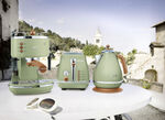 Ontbijtserie "De Longhi" in vintage design GROEN