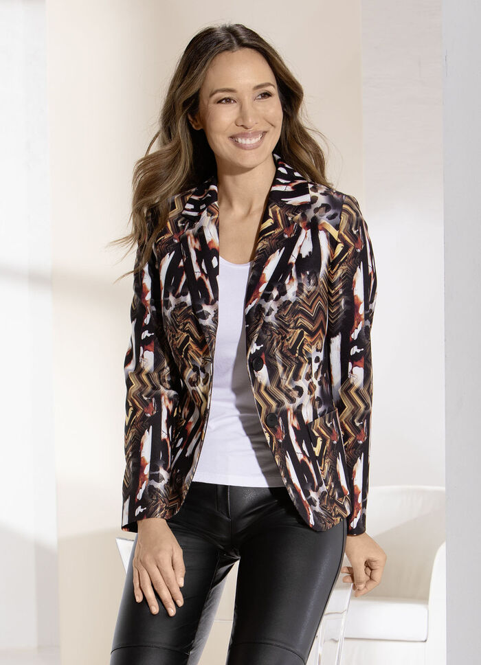 Korte blazer met een extravagant design 