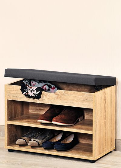 Schoenenbank met zitkussen 