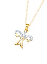 Beschermengelhanger met 15 diamanten 