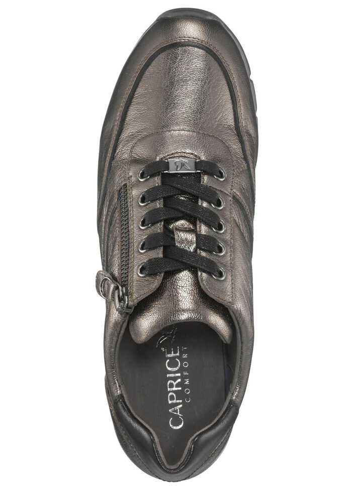 Caprice veterschoen met praktische ritssluiting aan de zijkant BRONS