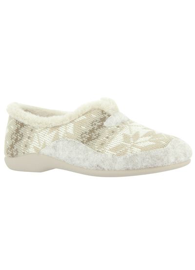 Gezellige pantoffels met uitneembaar voetbed 