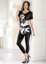 Leggings met opvallende metalen platen ZWART